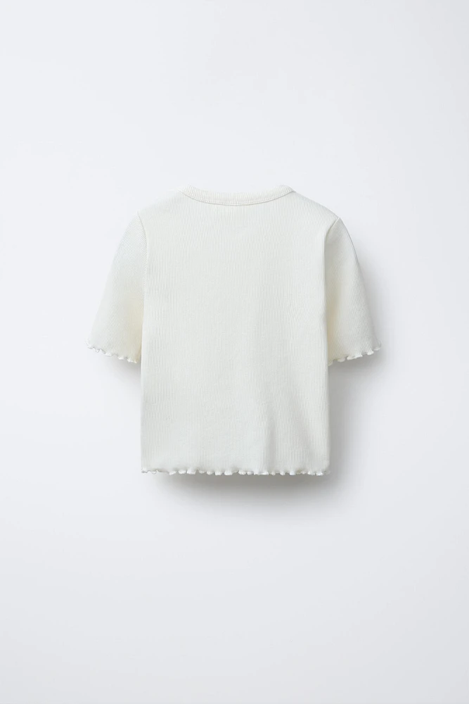 T-SHIRT CÔTELÉ FANTAISIE