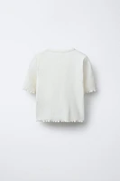 T-SHIRT CÔTELÉ FANTAISIE