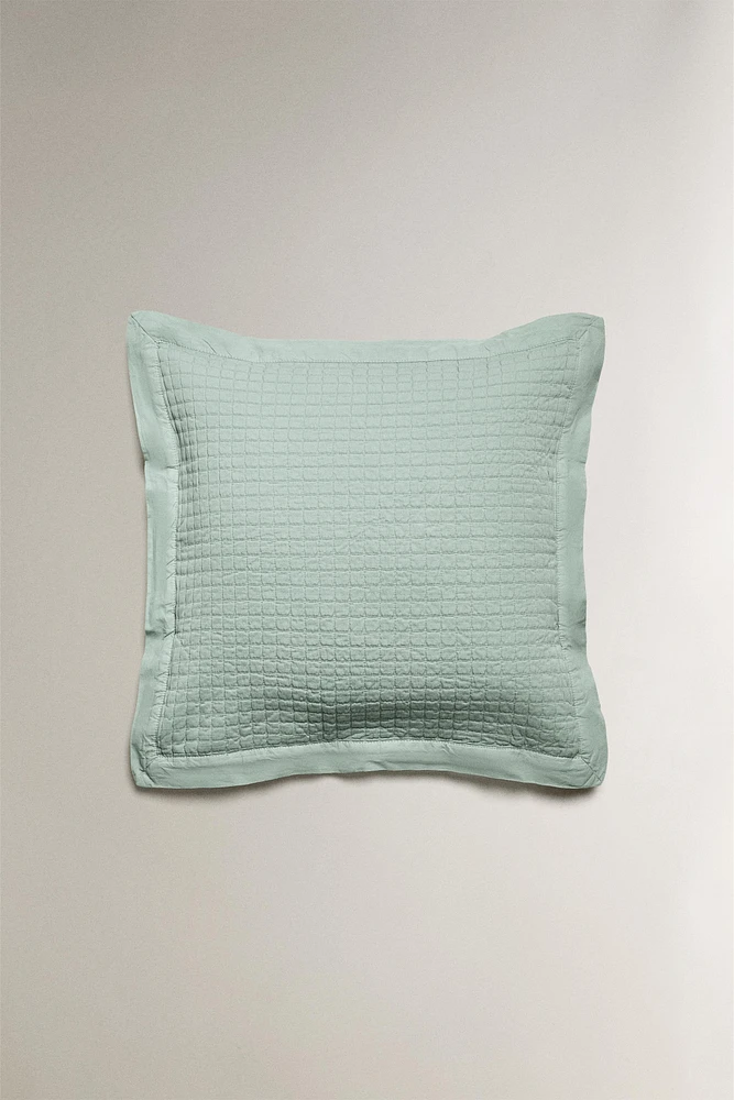 CHILDREN’S CHECK THROW PILLOW COVER