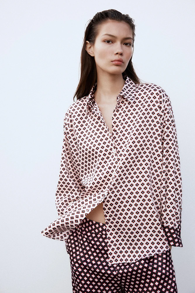 PRINTED SATIN SHIRT