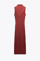 DRAPED MIDI DRESS