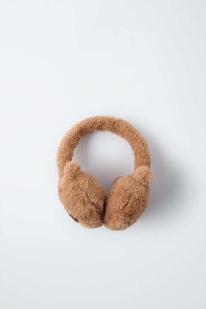 FAUX FUR CAPYBARA EAR MUFFS