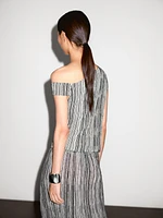 Knit top with striped detail