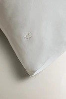 PILLOWCASE WITH EMBROIDERED CRAB