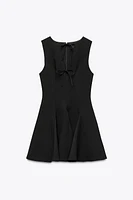 GODET BOW SHORT DRESS