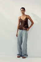 LACE CHIFFON TOP