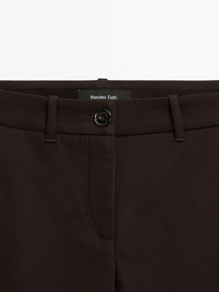 Pantalon slim flare taille basse