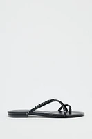 POLKA DOT STRAPPY SANDALS