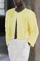 RUFFLED TEXTURED JACKET