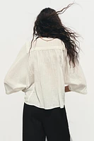 BLOUSE BRODÉE MANCHE AMPLE