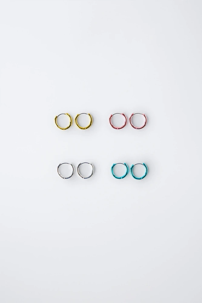 PACK OF FOUR HOOP EARRINGS