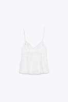 EMBROIDERED LACE TOP