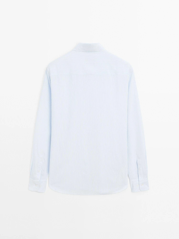 Regular fit striped flowing shirt