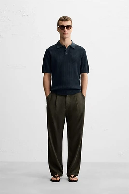 POLO MAILLE STRUCTURE VERTICALE
