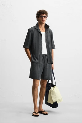 JACQUARD TEXTURED SHORTS