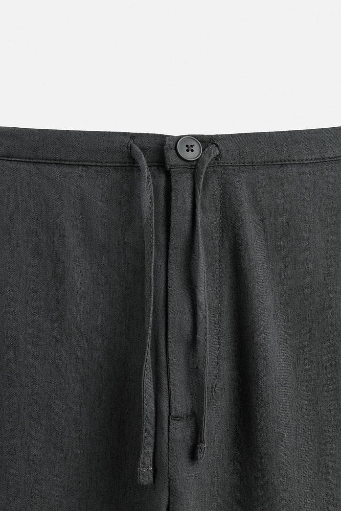 COTTON LINEN PANTS