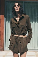 CHEMISE COURTE AVEC POCHES COLLECTION ZW