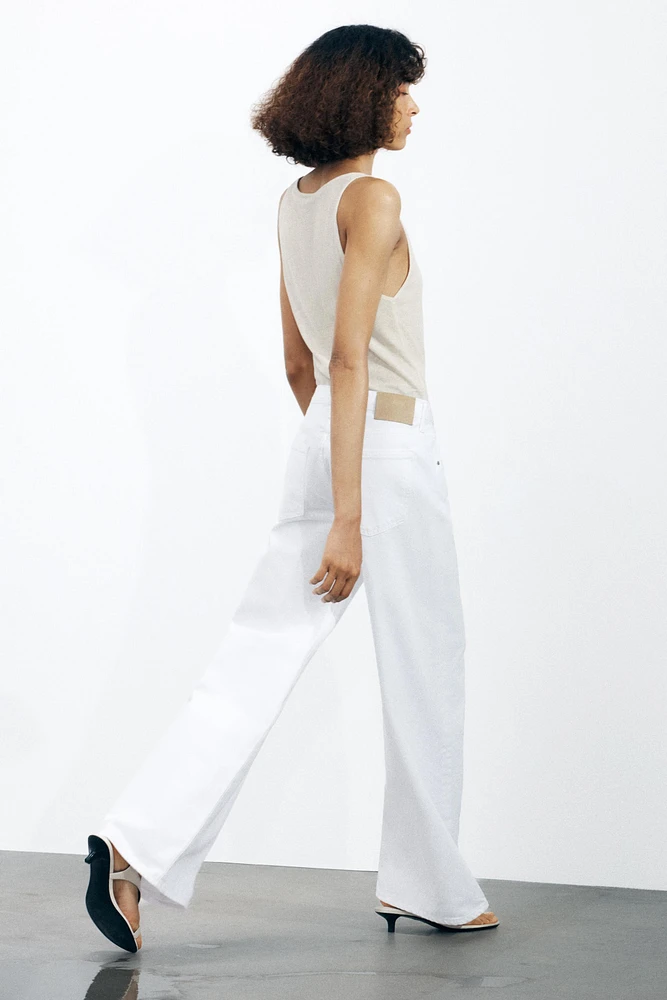 ZW COLLECTION WIDE LEG LOW-RISE JEANS