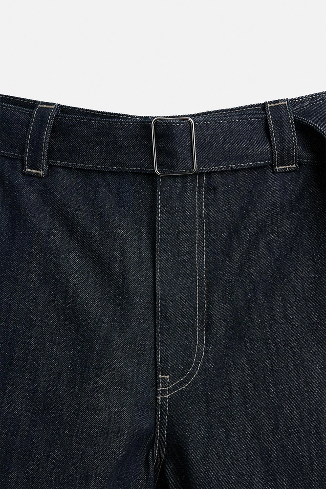 JEAN STRAIGHT FIT À CEINTURE