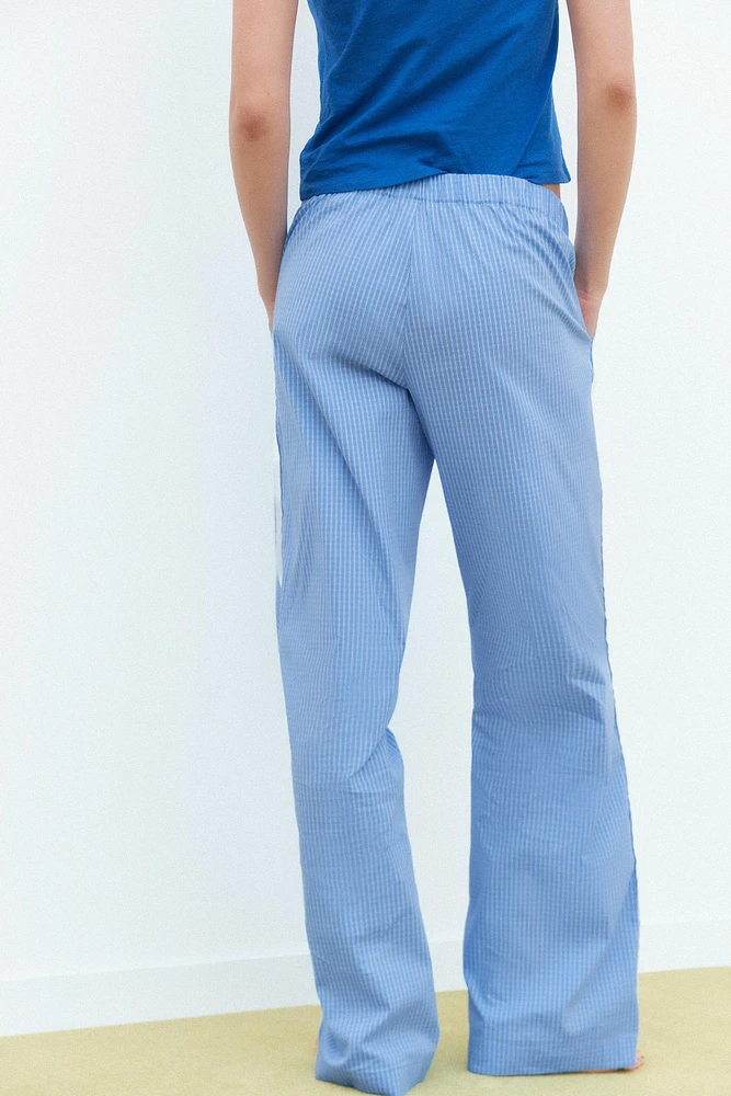 PANTALON STYLE PYJAMA À CARREAUX AVEC DENTELLE