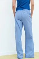 PANTALON STYLE PYJAMA À CARREAUX AVEC DENTELLE