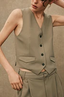 CONTRAST BACK VEST