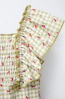1-6 YEARS/ GINGHAM CHECK CHERRY SWIMSUIT