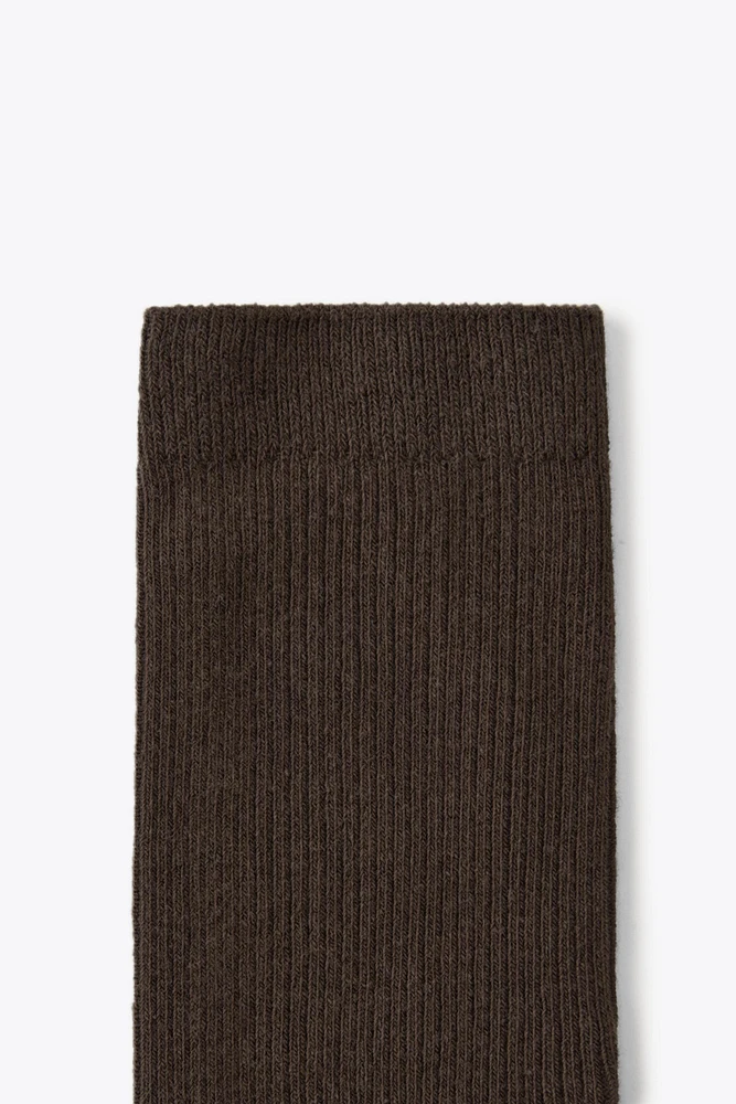 CHAUSSETTES CÔTELÉES AVEC COTON