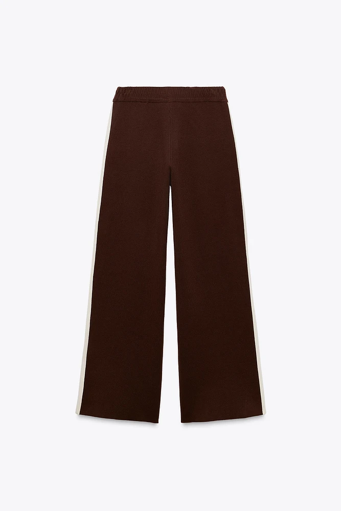 SIDE STRIPE KNIT PANTS