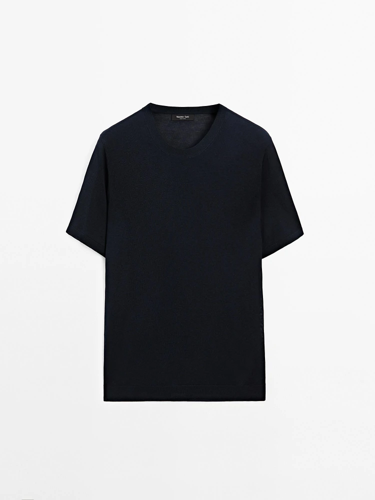 Pull en maille fine à manches courtes