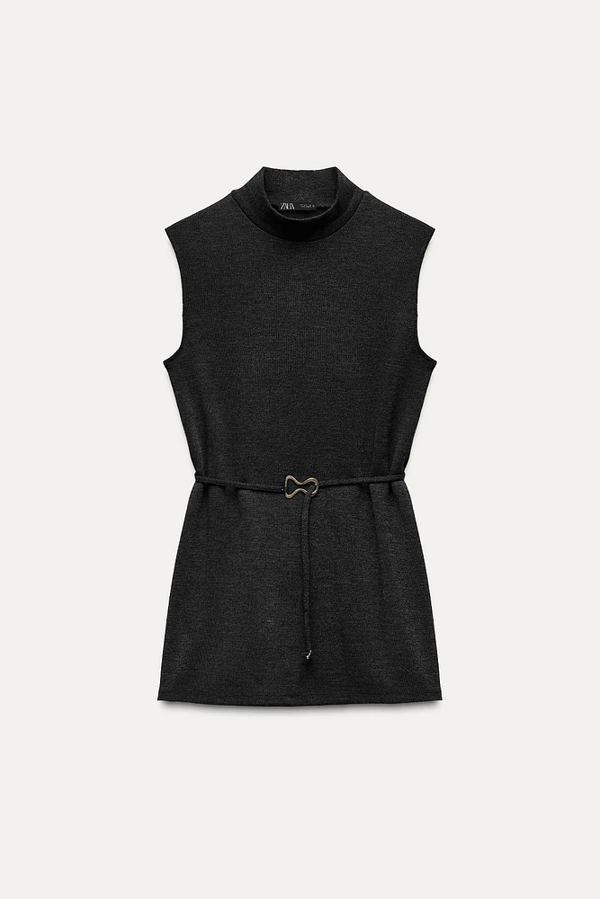 SOFT PIQUÉ MOCK NECK TOP