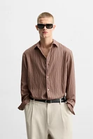 STRIPED FLOWY SHIRT