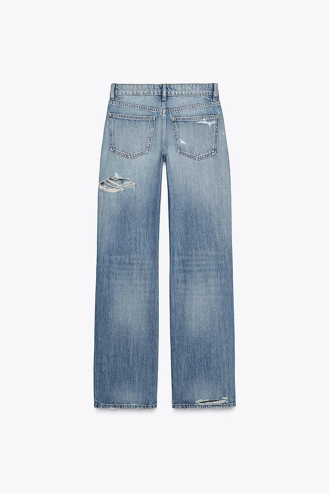 JEAN TRF DÉCHIRURES TAILLE NORMALE