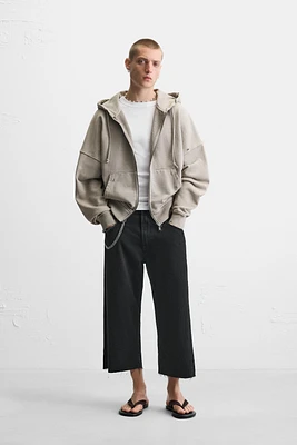 CROPPED WIDE LEG JEANS