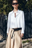 CROPPED POPLIN SHIRT