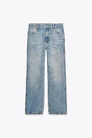 ZW COLLECTION STRAIGHT HIGH-WAIST CROPPED JEANS