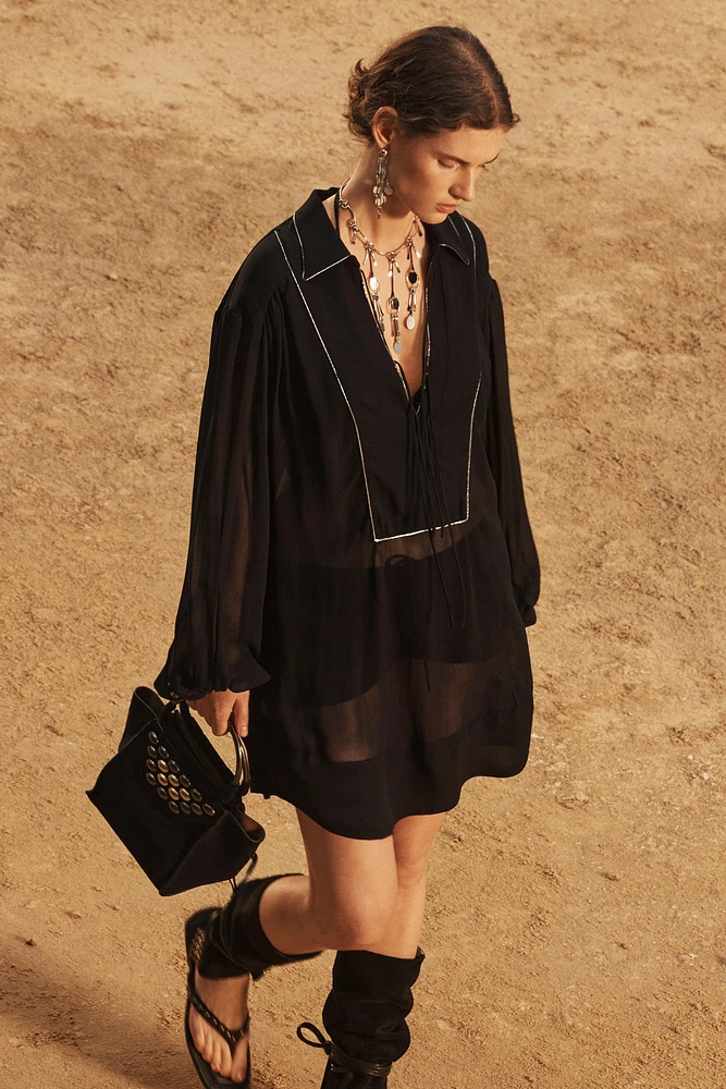 LIMITED EDITION SUEDE STUDDED MINI CITY BAG