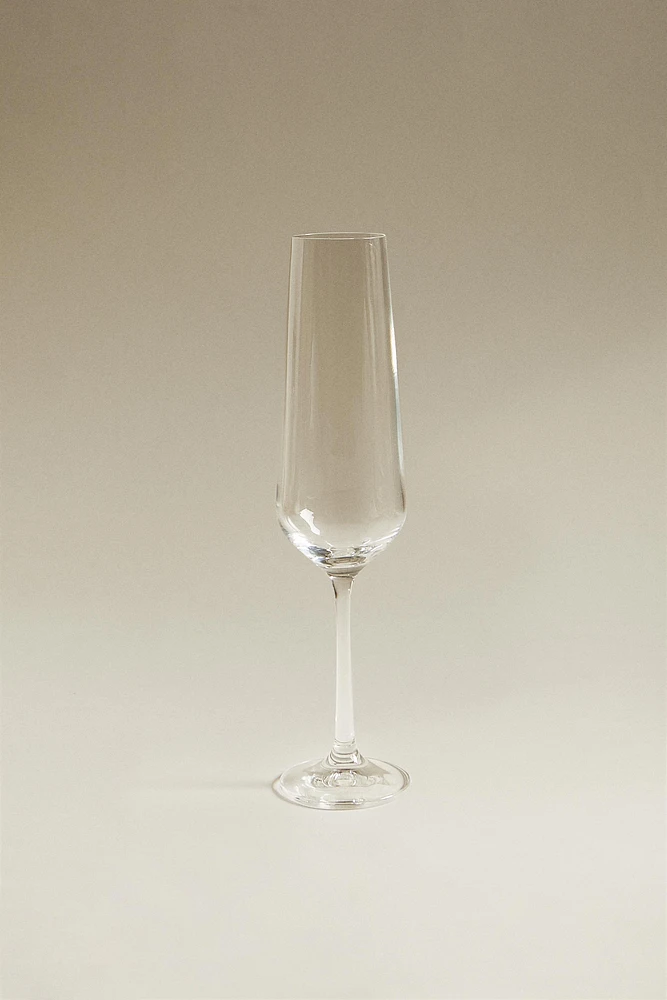 VERRE FLÛTE LISSE BOHEMIA CRYSTAL