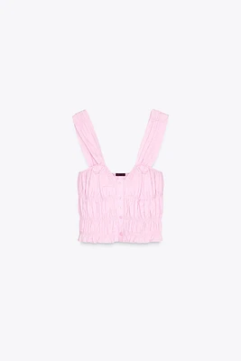 RUCHED CROP TOP