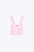 RUCHED CROP TOP