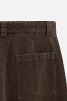 STRUCTURED STRAIGHT FIT PANTS