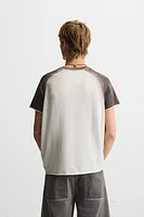 SPRAY PRINT KNIT T-SHIRT