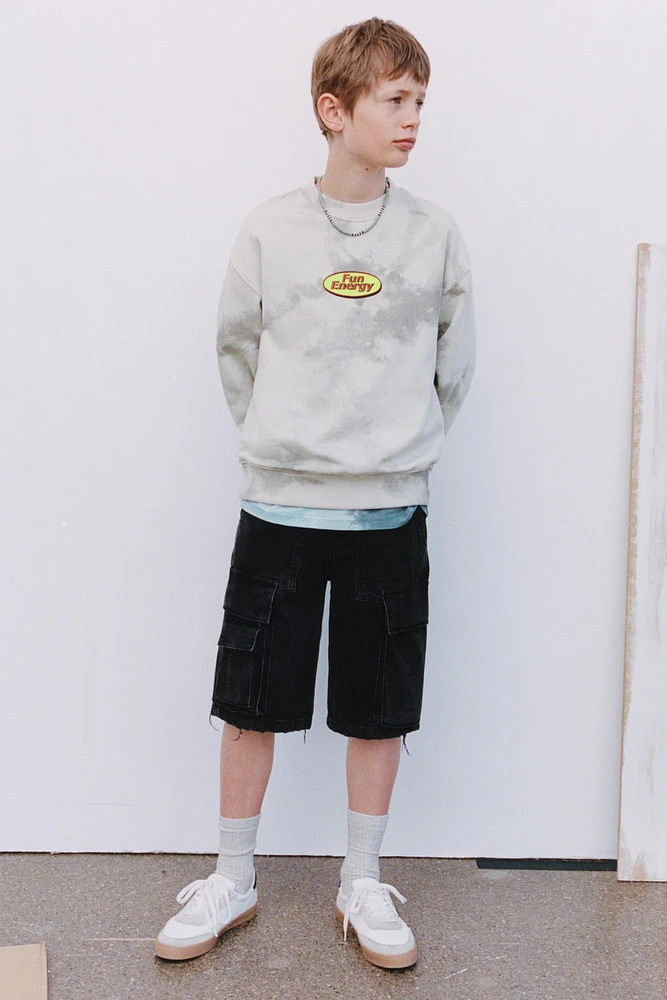PRINTED TIE-DYE SWEATSHIRT