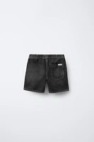DENIM SHORTS WITH DRAWSTRING