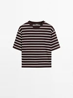 Striped 100% cotton T-shirt