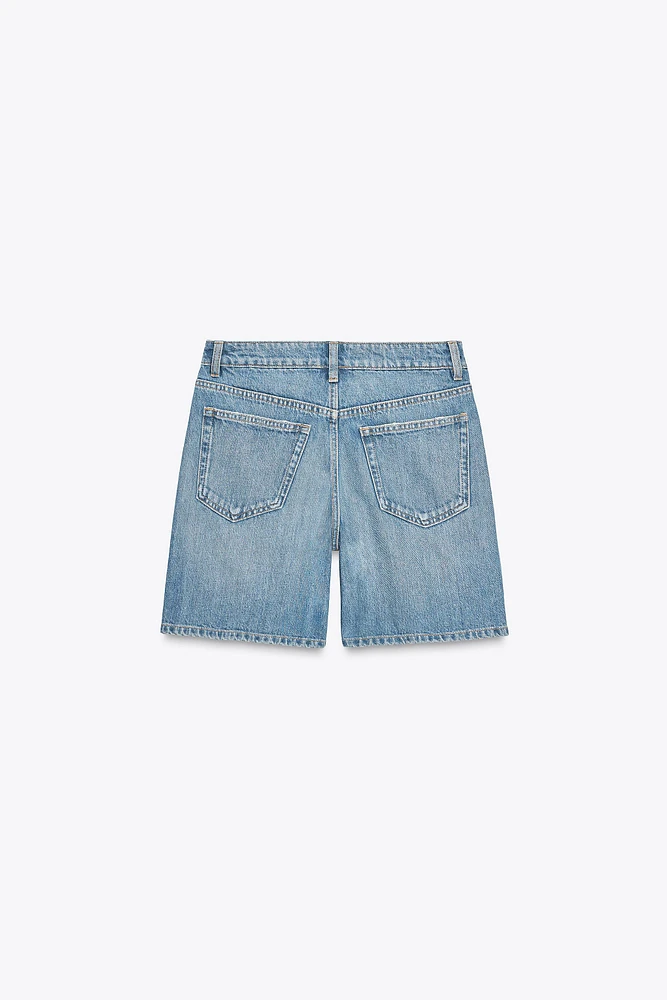TRF MID-RISE DENIM SHORTS