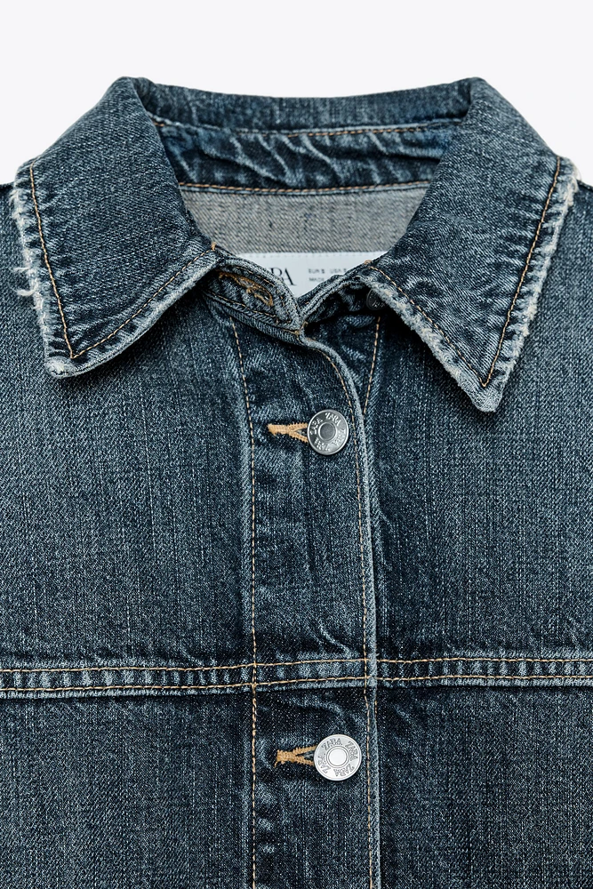 TRF DENIM POCKET OVERSHIRT