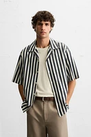 TEXTURED WEAVE STRIPED SHIRT