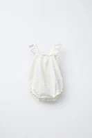 EMBROIDERED BUTTERFLY ROMPER
