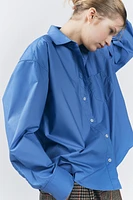 CHEMISE OVERSIZE EN POPELINE COLLECTION ZW